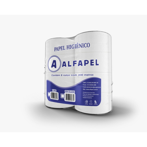 PAPEL HIGIENICO CELULOSE 8X300 ALFAPEL PAPE1112