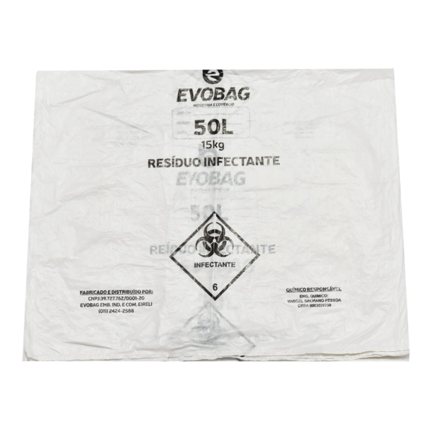 SACO DE LIXO INFEC 50 LTS BCO REF 0,04 C/100 SLIX020301